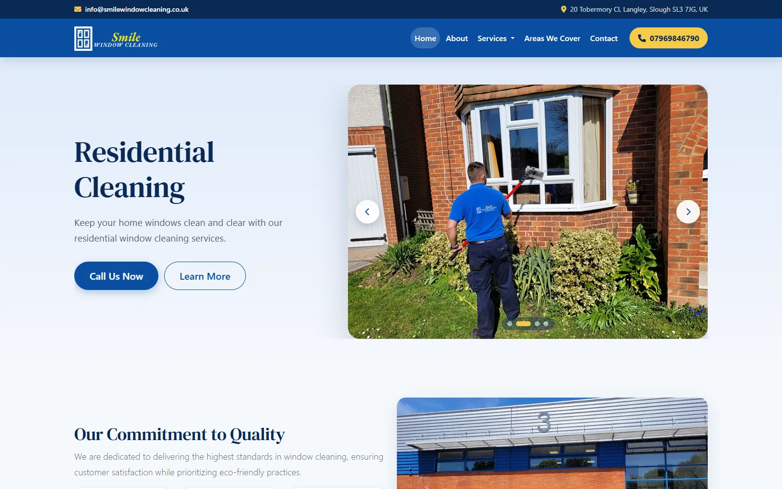 Smile Window Cleaning – Szolgáltatási Weboldal